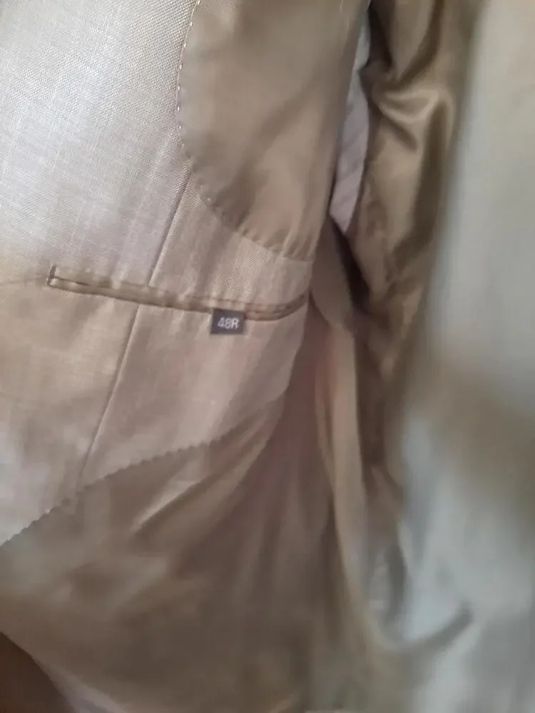 Vanetti Tan 3 Button Blazer‎ Size 48R